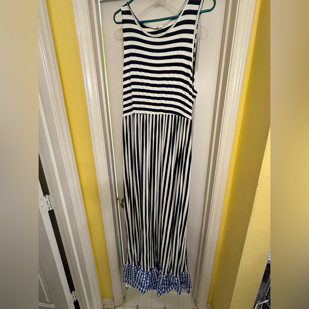 Striped Black and White Maxi Dress
